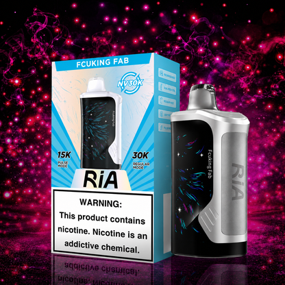 Ria NV30K Fcuking Fab Disposable Vape by Geek Bar with 30000 puffs, rechargeable battery, dual mesh coil, and premium flavor available at Pink Smoke Shop.