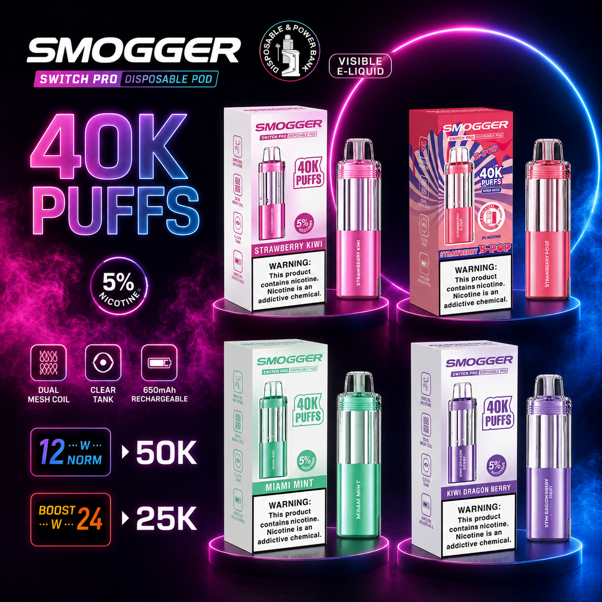 SMOGGER Switch Pro 40K Replacement Pods